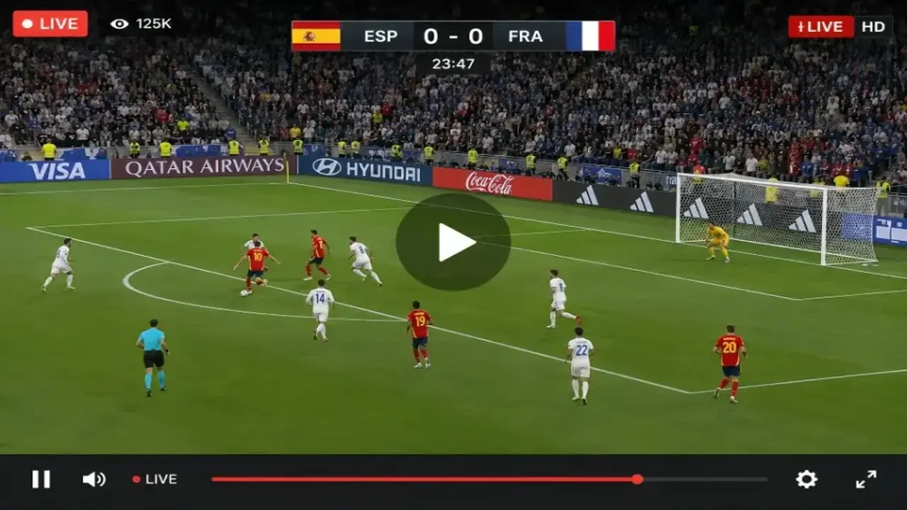 شوط أول مثير بين فرنسا وإسبانيا في نصف نهائي كأس العالم